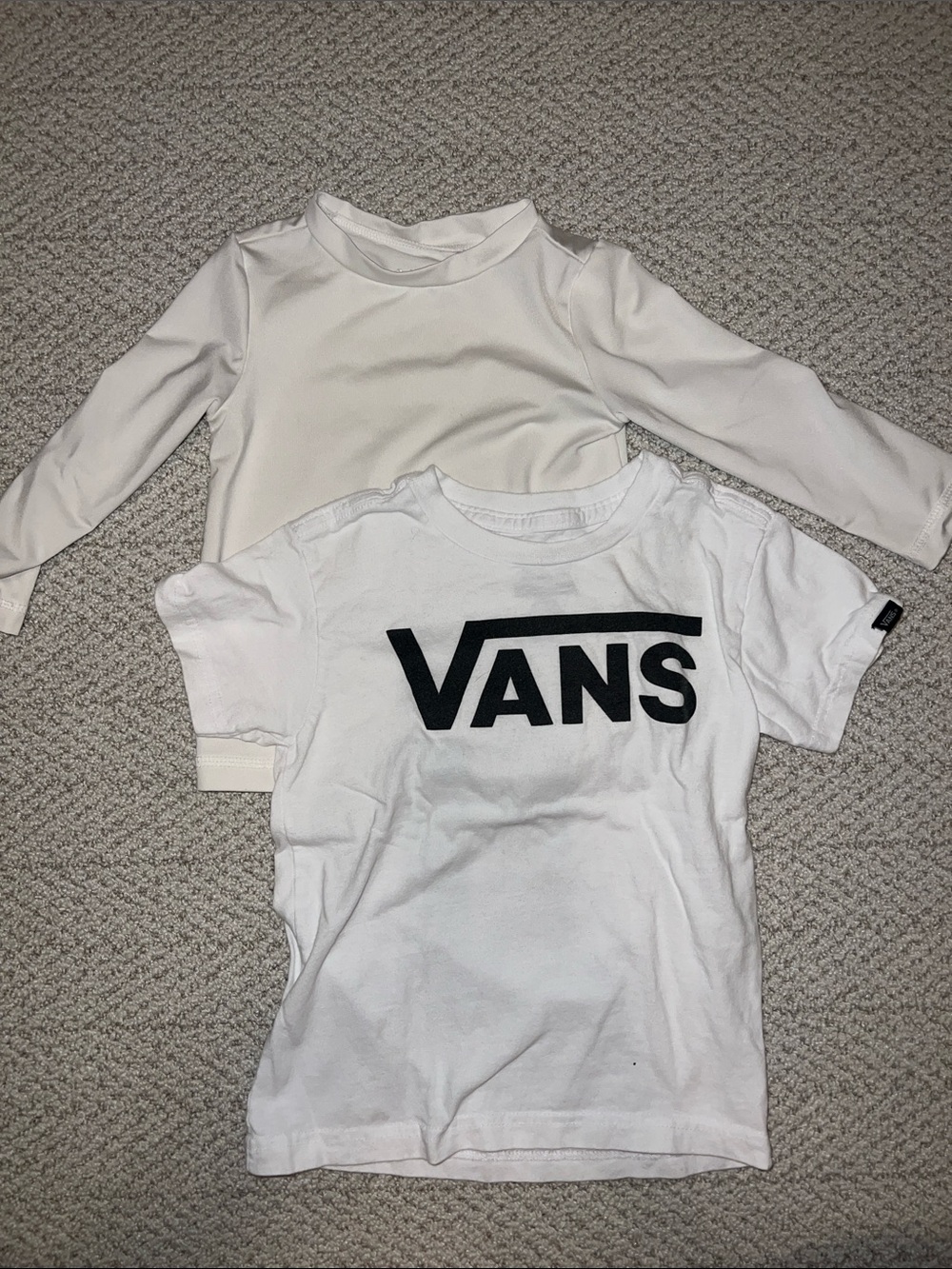 Vans White Logo Tee for Kids and Cat & Jack swim top